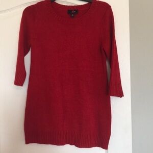 Girls’ Sweater Dress with black leggings